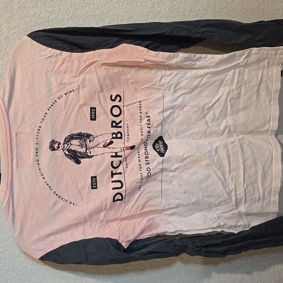 Dutch Bros Be Aware Breast Cancer Awareness Long Sleeve- Too Strong For Fear - Picture 1 of 4